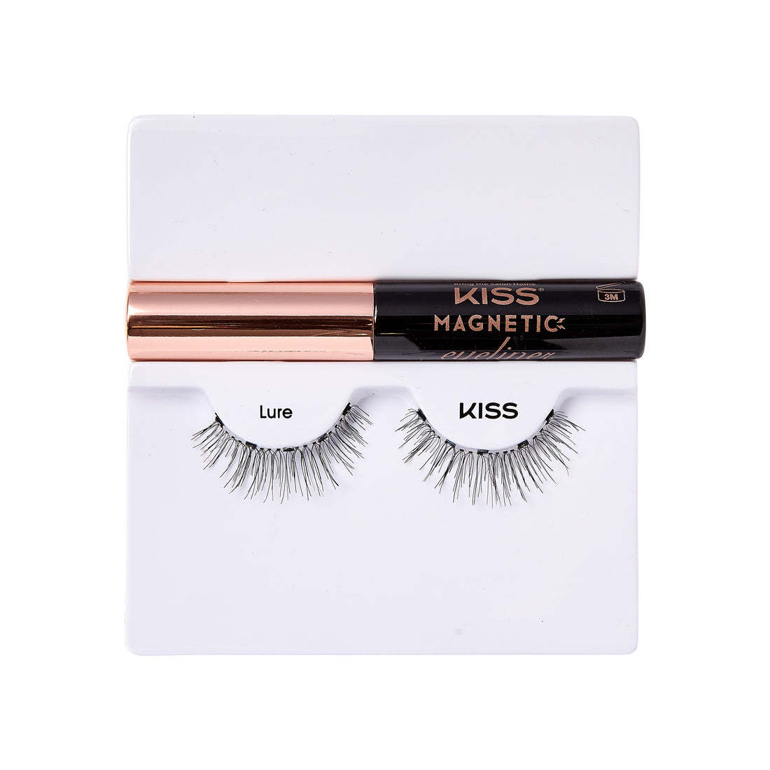 KISS Magnetic Eyeliner &amp; False Eyelashes Kit, Style ‘Lure’ - 1 Pair, 1 Tube