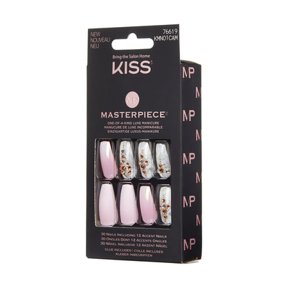 KISS Masterpiece Press-On Nails, Kitty Girl, Vícebarevná, 30 ks