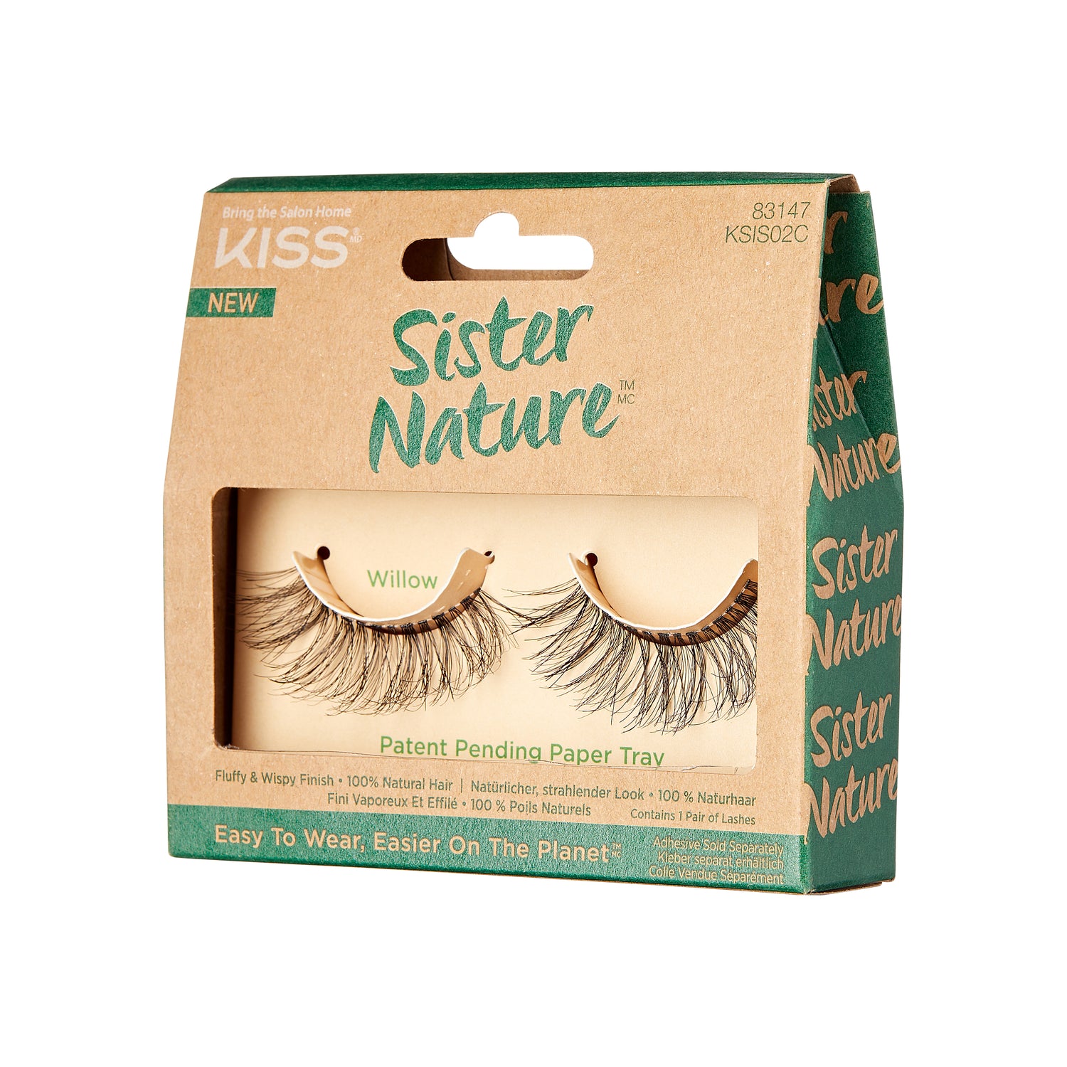 KISS Sister Nature False Strip Eyelashes, &