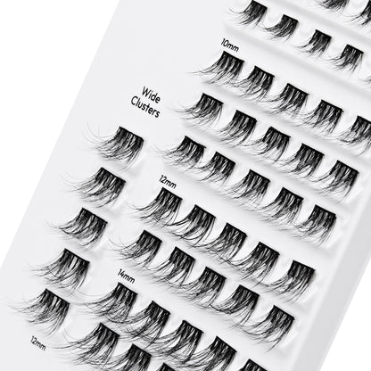 Kiss Impress Pre-Glued Lash Clusters Multipack, Faux Mink Volume, 50 Self Adhesive Eyelashes