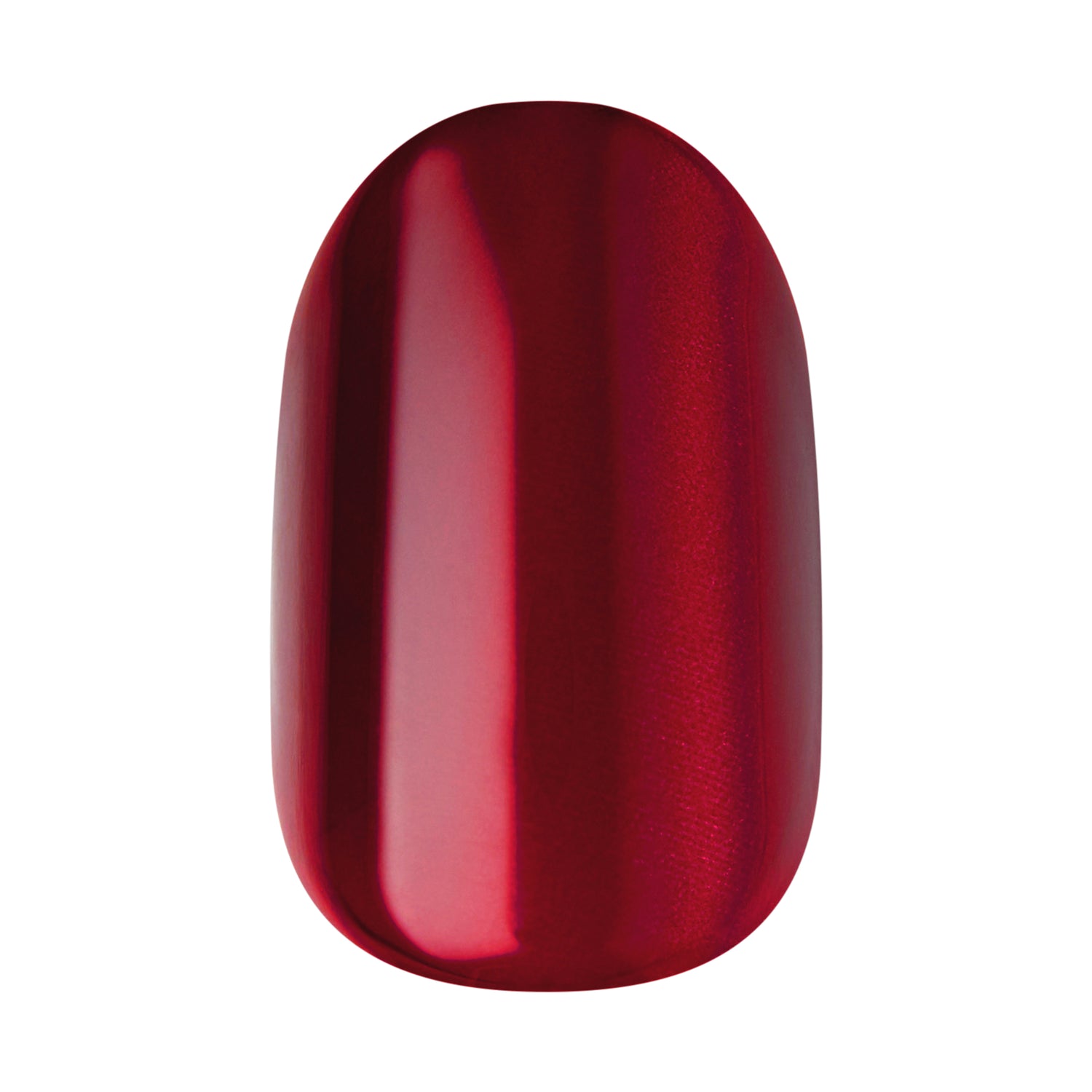 Kiss colorFX od Impress Press On Nails, bez potřeby lepidla, červené, krátké, oválný tvar, 30 ks.