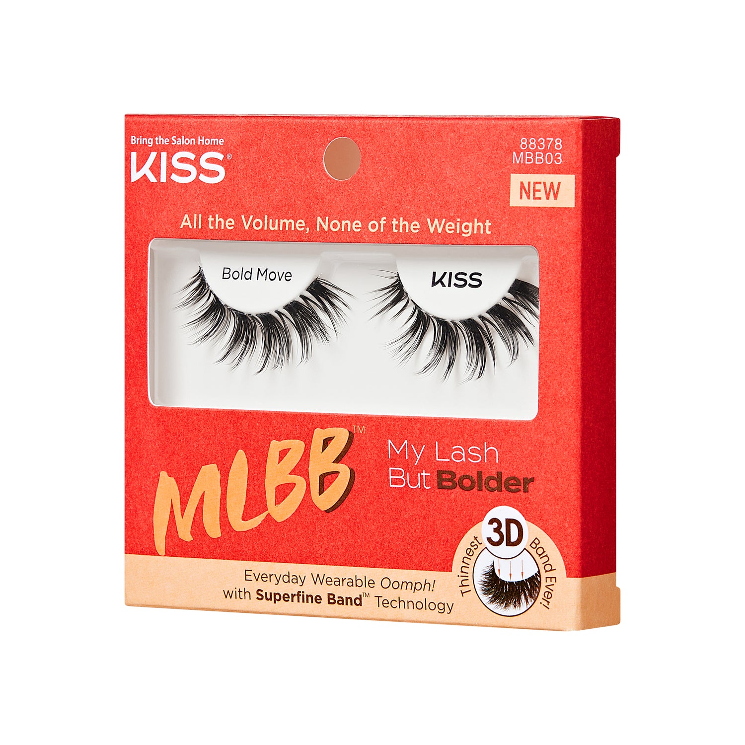 KISS My Lash But Bolder 3D Volume False Eyelashes, Style &