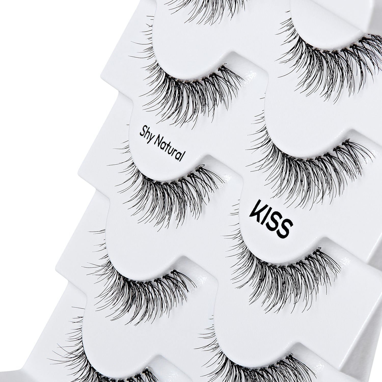 Kiss So Natural False Eyelashes, ‘Shy Natural’, 8mm-10mm, Natural Volume, 5 Pairs