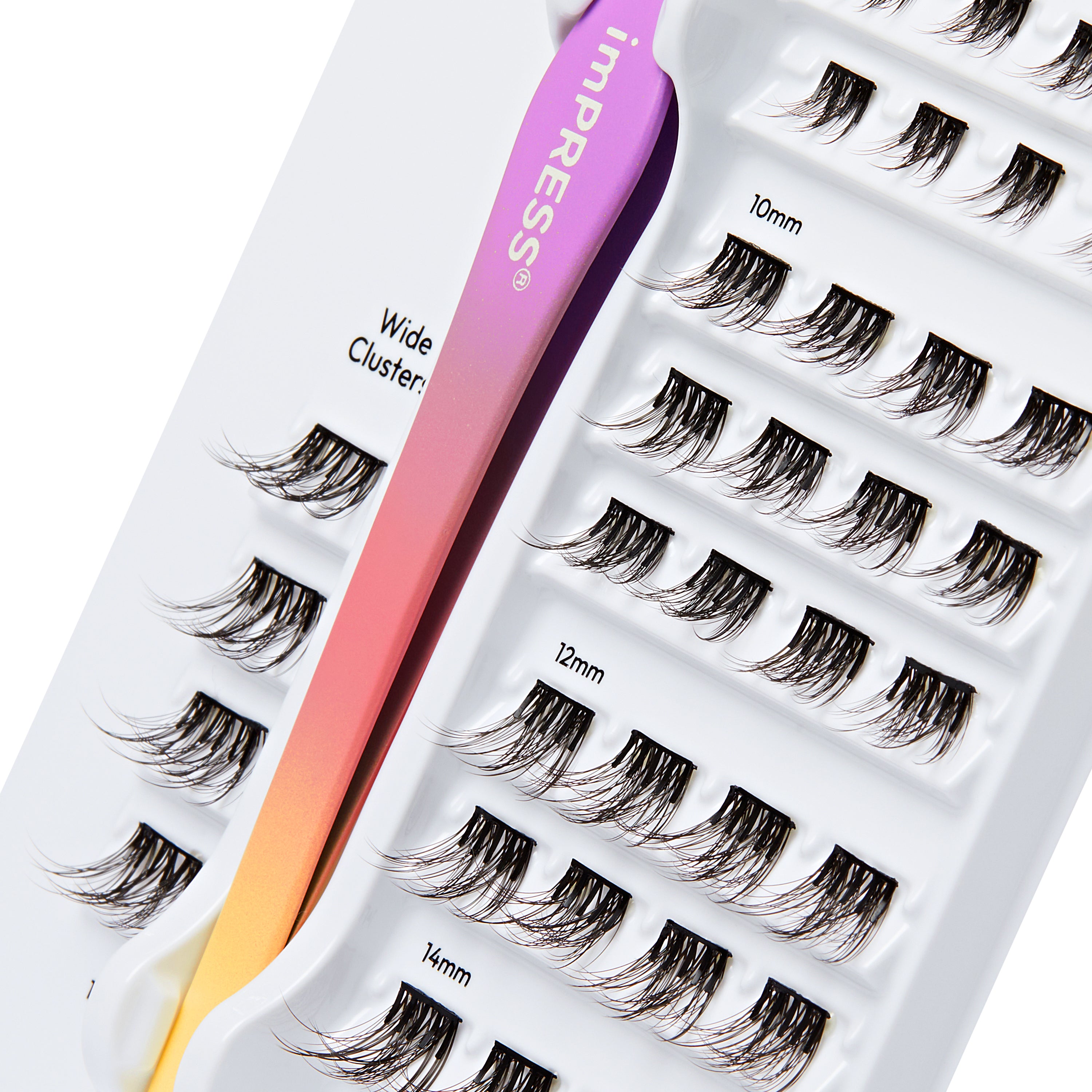 KISS imPRESS Falsies Press On Self Adhesive Eyelashes, Classic Volume, 36 Lash Clusters (Copy)