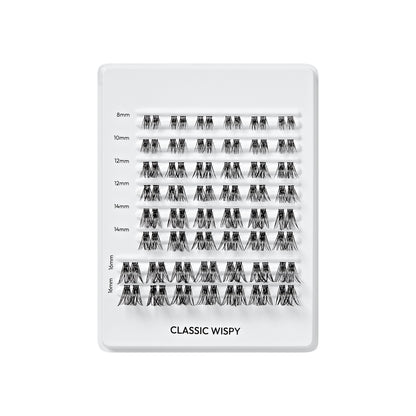 KISS FALSCARA Multipack False Eyelashes Lash Extensions, Classic Wispy, 50 Lash Clusters (Copy)