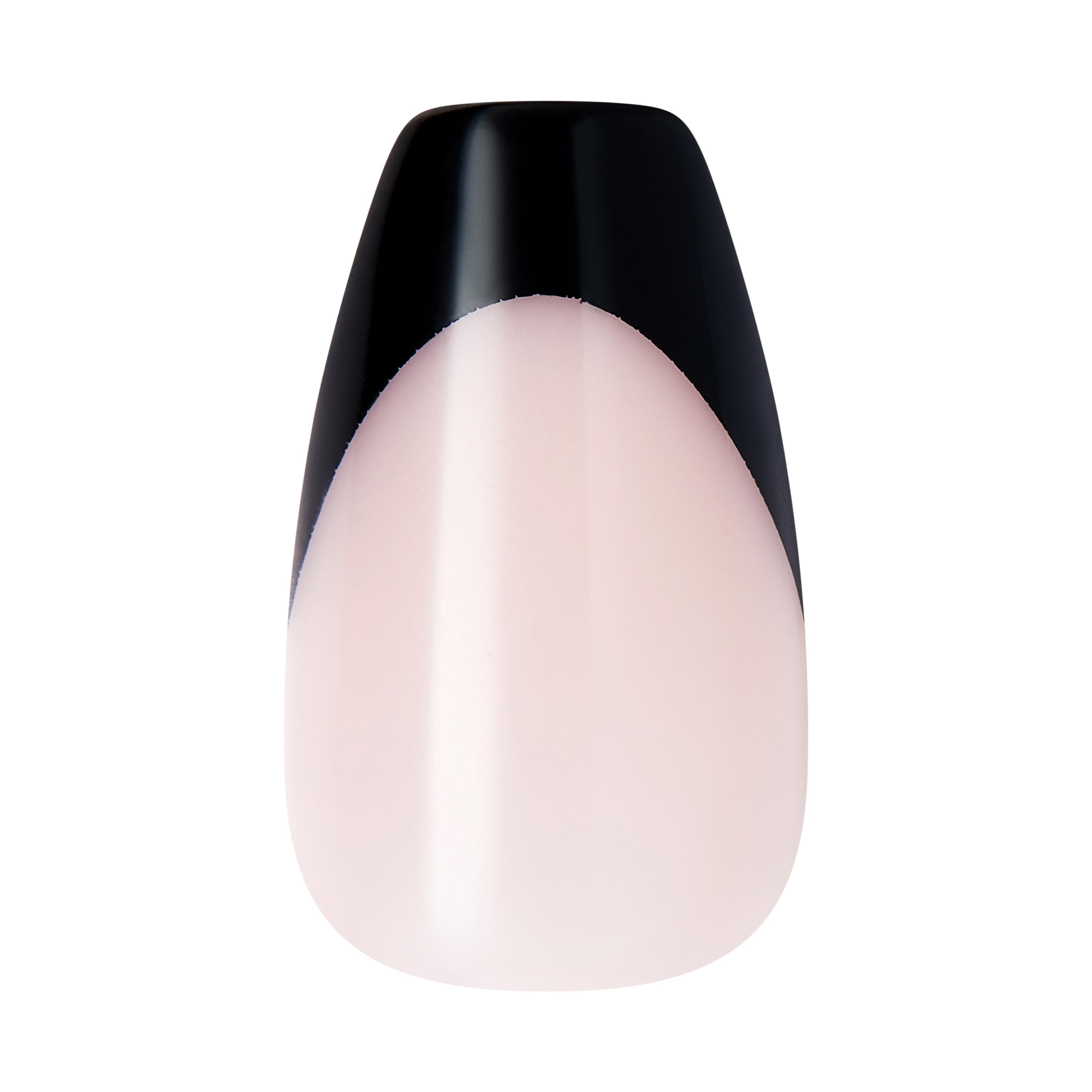 Kiss Impress Press On Nails, „U řeky“, Černé, Střední rakve, 30 kusů
