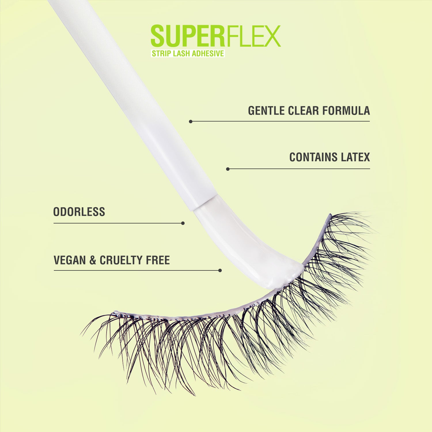 KISS SuperFlex latexové lepidlo na řasy, nanášení štětečkem, průhledné, 5 g (0,18 oz.)