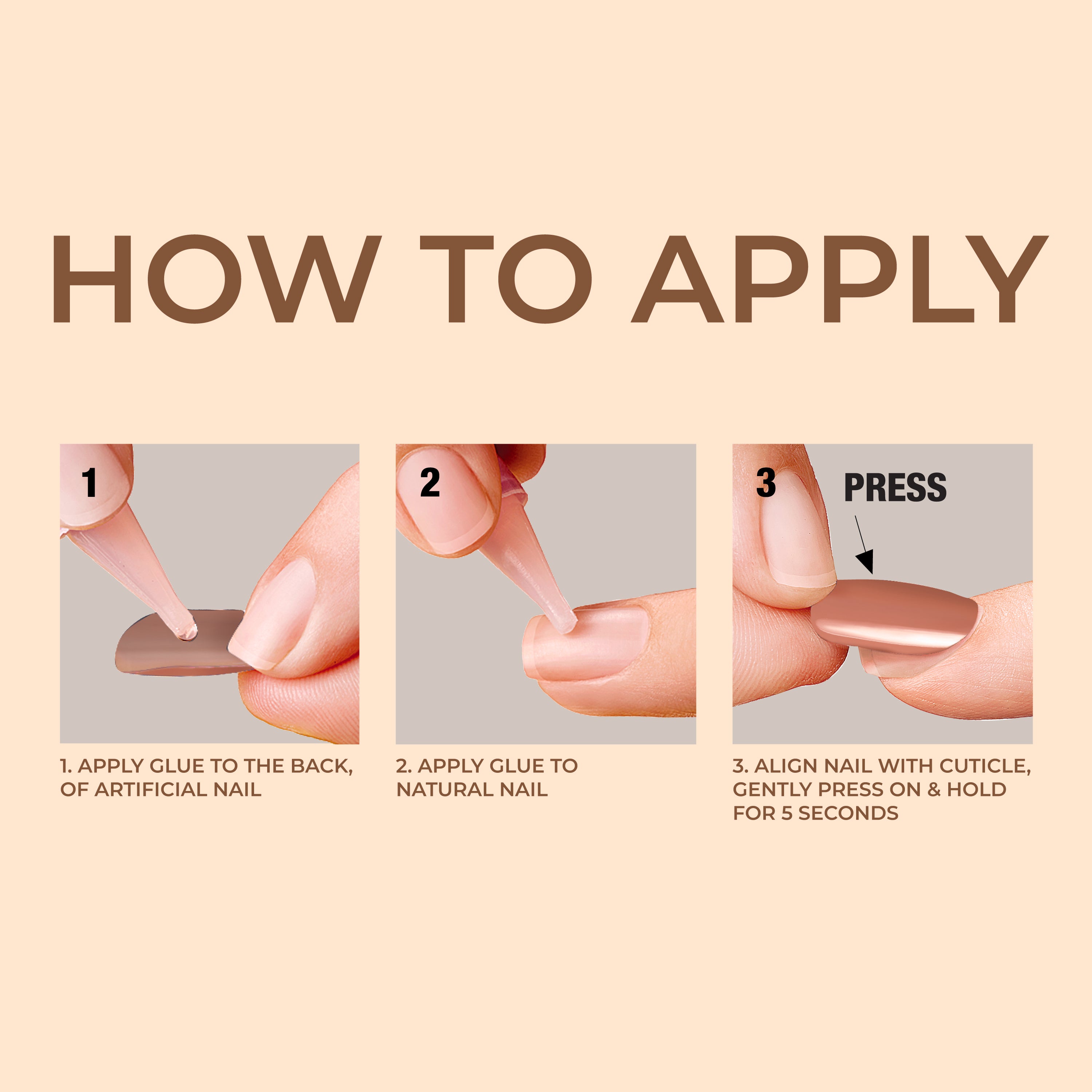 Kiss Bare but Better TruNude Press On Nails, střední délka, tvar rakve, 28 ks.