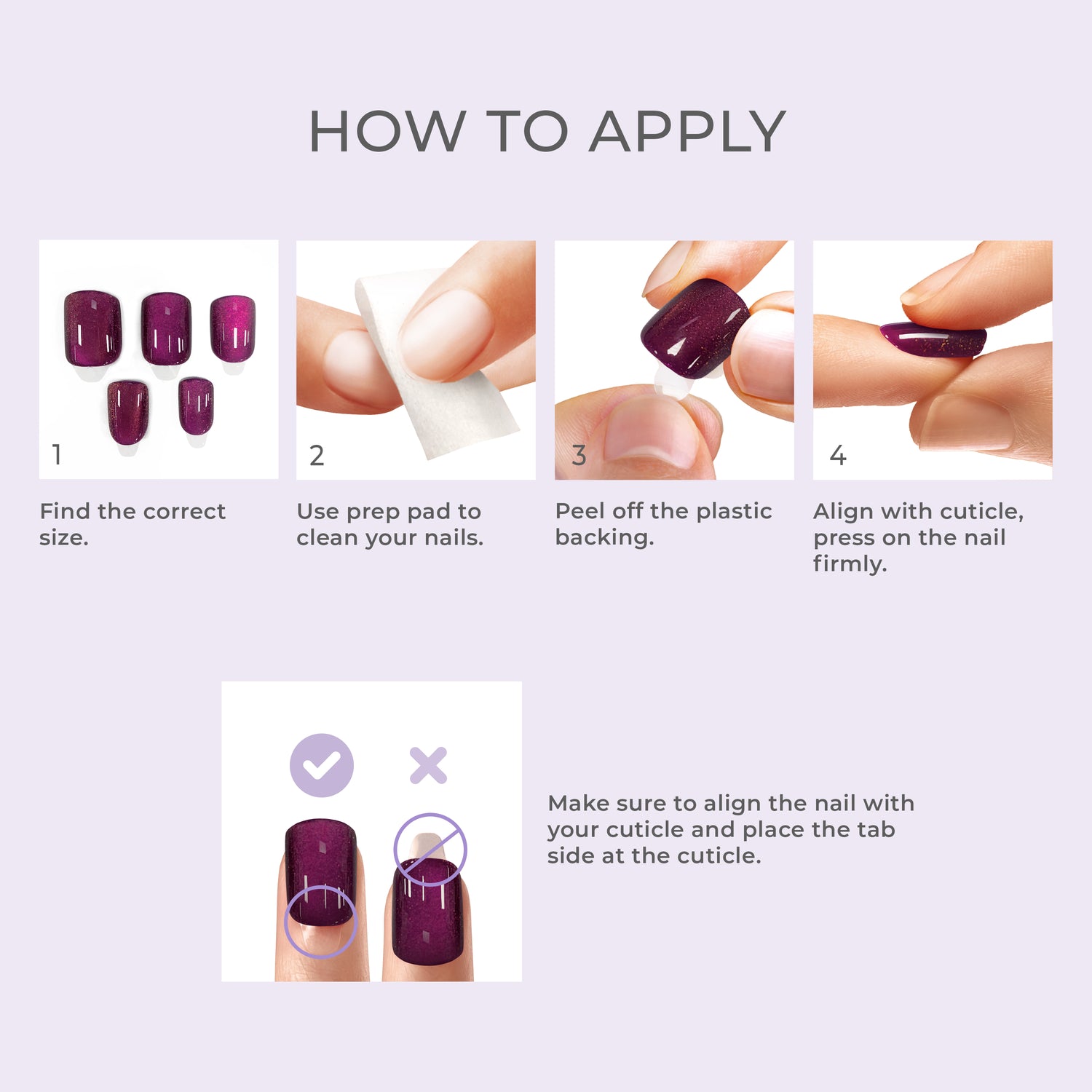 Kiss colorFX od Impress Press On Nails, bez potřeby lepidla, červené, krátké, oválný tvar, 30 ks.