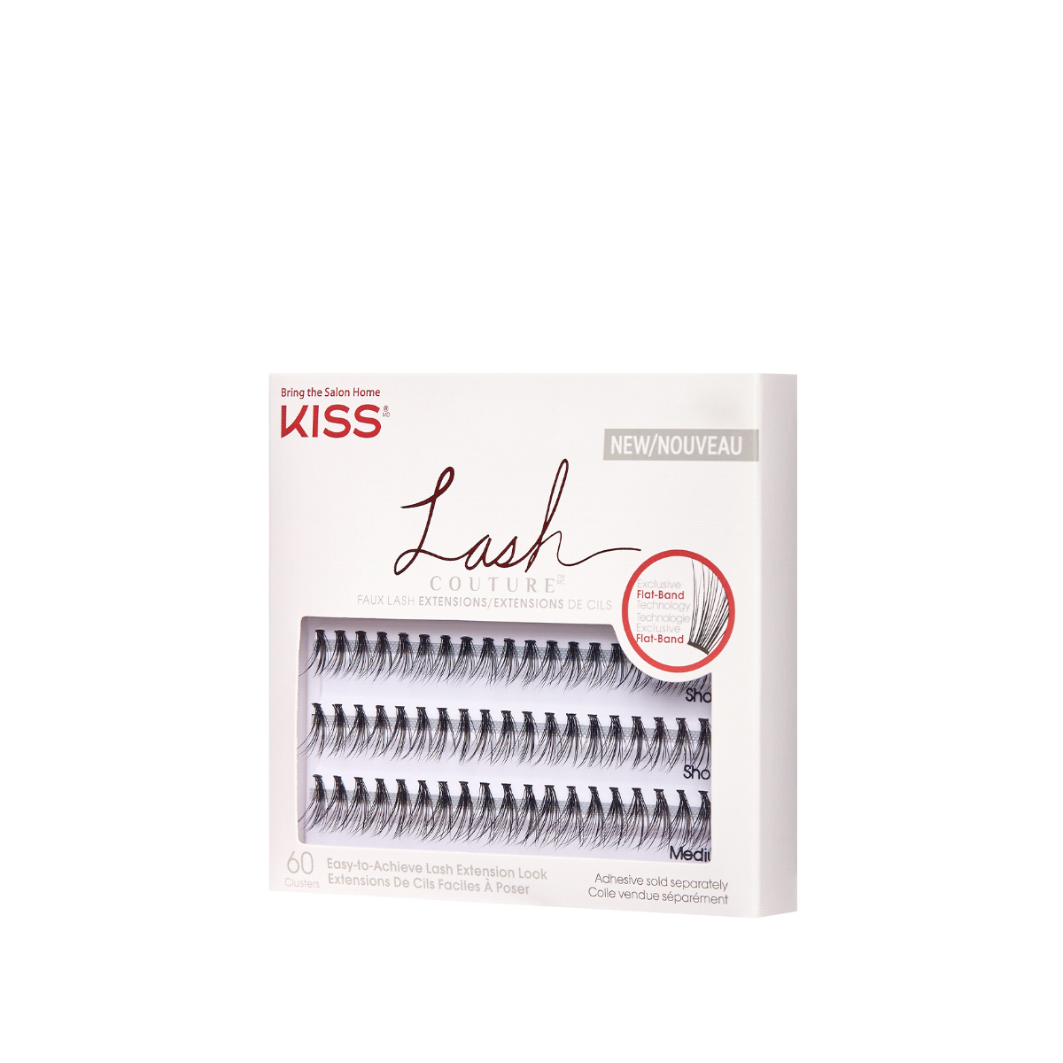 KISS Lash Couture, False Eyelashes, Venus, 12mm-14mm-16mm, 60 Clusters