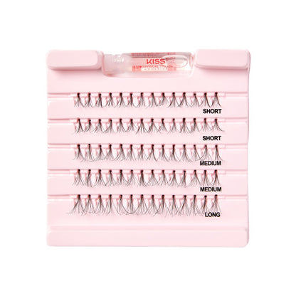KISS Looks So Natural Individual Lash Clusters, Classic Combination Luxe, 70 Pieces